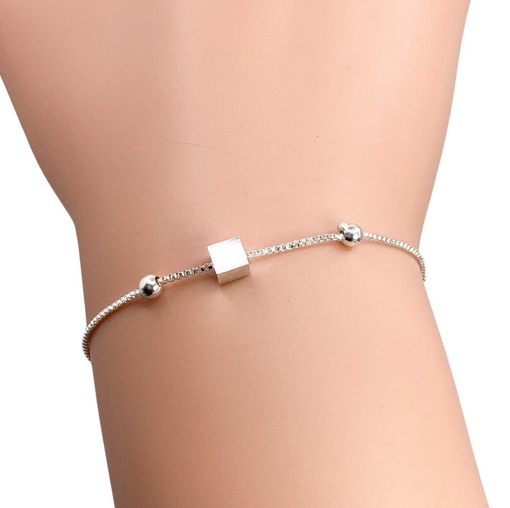 Bijou pour fille, Bracelet petit cube, Cadeau de la mère, Cadeau de maman pour sa fille, Carte pour une maman aimante, Cadeau de fin d'études, Cadeau d'anniversaire