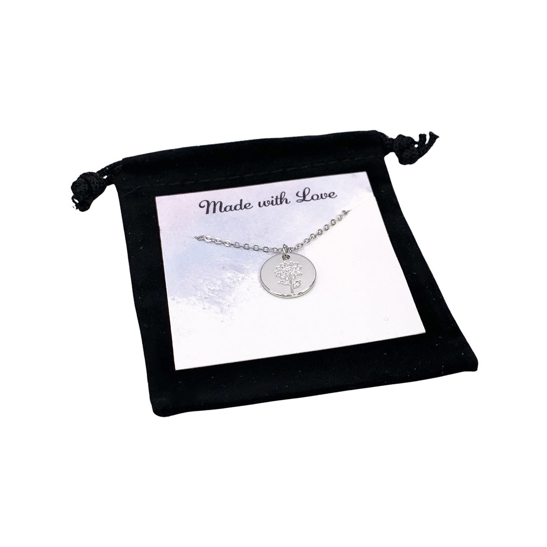 Collier tournesol, Bijou floral, Collier marguerite, Collier minimaliste, Bijou tournesol, Cadeau demoiselle d'honneur, Cadeau fête des mères