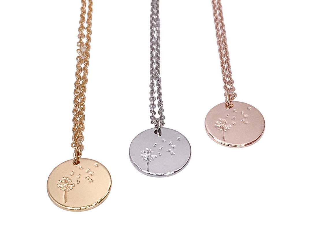 Collier Pissenlit, Bijou Floral, Collier Vœu, Pendentif Graines de Pissenlit, Collier Minimaliste, Cadeau Demoiselle d'Honneur, Cadeau Fête des Mères