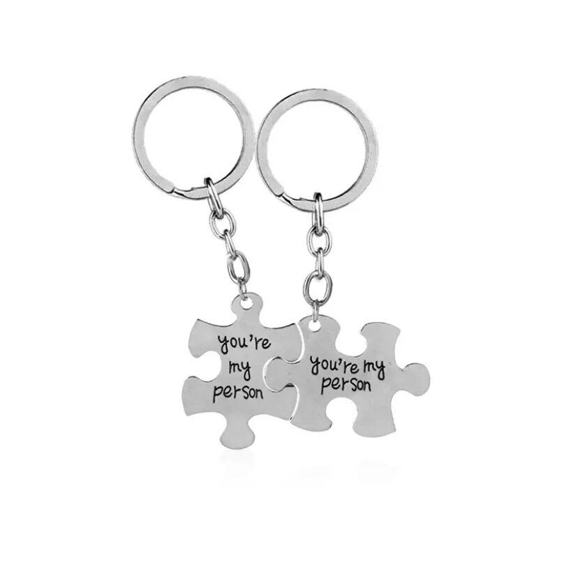 You’re My Person Keychain Set for 2, Puzzle Interlocking Keychains, Best Friends Gifts, Friendship Keychain, Long Distance Friends Gift