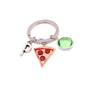 Pizza Keychain, Pizza Lover, Cute Gift For Her, Pizza Addict, Unique Keychain, Pizza Slice Charm, Gag Gift, Foodie Gift, Junk Food