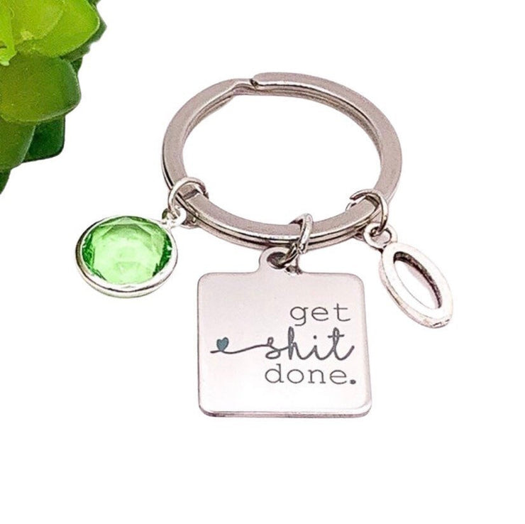 Get Shit Done Keychain, Coworker Gift, Perfectionist Keychain, Girl Boss Gift, Workaholic Gift, Medical Student Gift, Nursing Student Gift