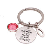 Do More Of What Makes You Happy Keychain, Inspirational Keyring, Motivational Gift, Mental Health Gift, Gift for Coworker, Engraved Keyring