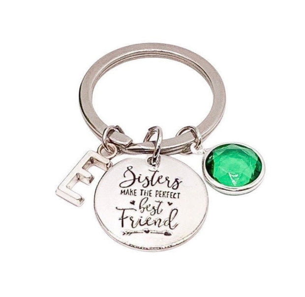 Sisters Make The Perfect Best Friend Keychain, Sister Birthday Gift, Unbiological Sister Gift, Stocking Stuffer for Her, Sisterly Love Gift