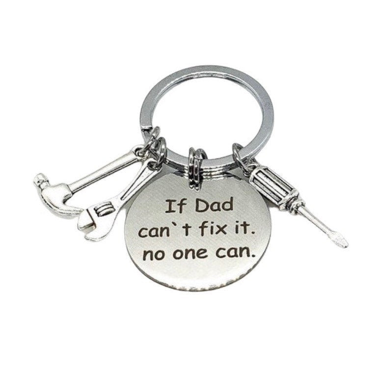 Porte-clés Papa, Cadeau Fête des Pères, Si Papa ne peut pas le réparer, Cadeau pour Papa, Porte-clés Grand-père, Cadeau du Fils, Cadeau pour lui, Noël