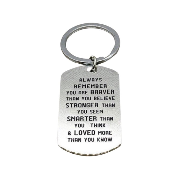 Daughter Keychain, Always Remember Quote Gift, Son Keyring, Going Away Gift for Him, Gift from Mom, College Keychain, Teen Keychain, Student