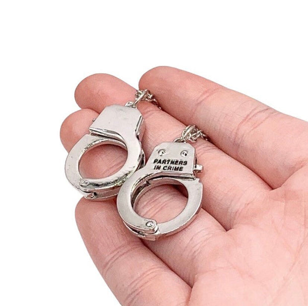 Partners in Crime Keychains, Handcuffs Matching Keychain Set for 2, Bestfriend Gift, Personalized Friendship Keychains, BFF Gift, Squad Gift