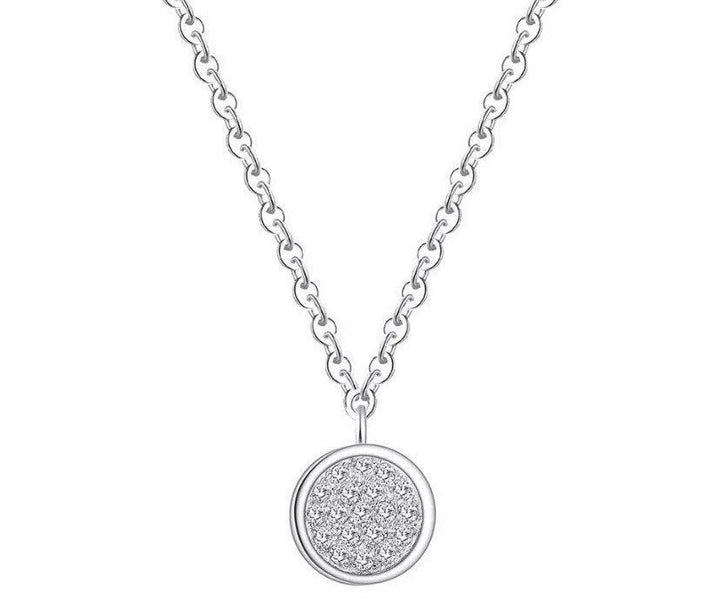 Collier fin en argent sterling avec zircon cubique rond, bijou délicat en zircon cubique, collier pour femme, cadeau pour fille, cadeau de mariée, collier pour demoiselle d'honneur