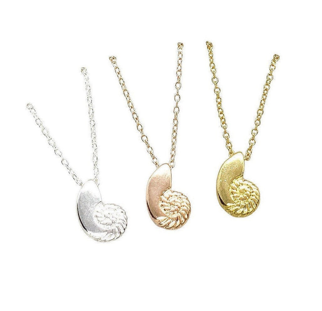 Collier coquillage miniature, cadeau pour les amoureux de l'océan, bijoux de plage, pendentif coquillage, collier côtier, bijoux paysage marin, cadeau pour elle
