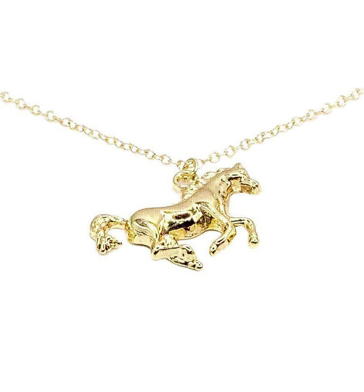 Racing Horse Necklace, Wilderness Jewelry, Animal Lover Gift, Equestrian Necklace, Horse Necklace Gift for Girl, Running Horse Pendant