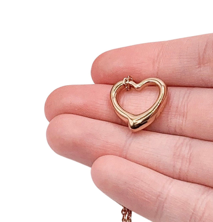 Collier cœur en or rose, collier cœur minimaliste, pendentif cœur délicat, cadeau pour une maman aimante, petit collier cœur, cadeau d'anniversaire pour elle