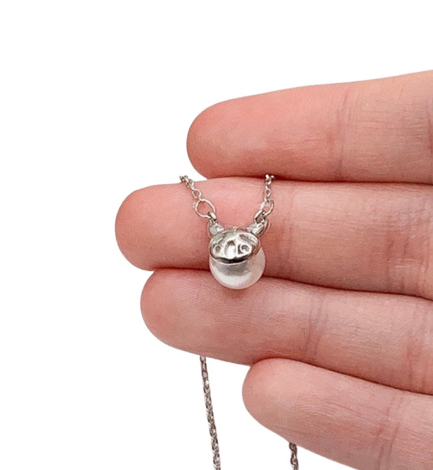 Sterling Cat Necklace, Gift for Cat Owner, Cat Lover Jewelry, Cat Owner Jewelry, Cat Mom Gift, Kitten Necklace, Pet Memorial Keepsake