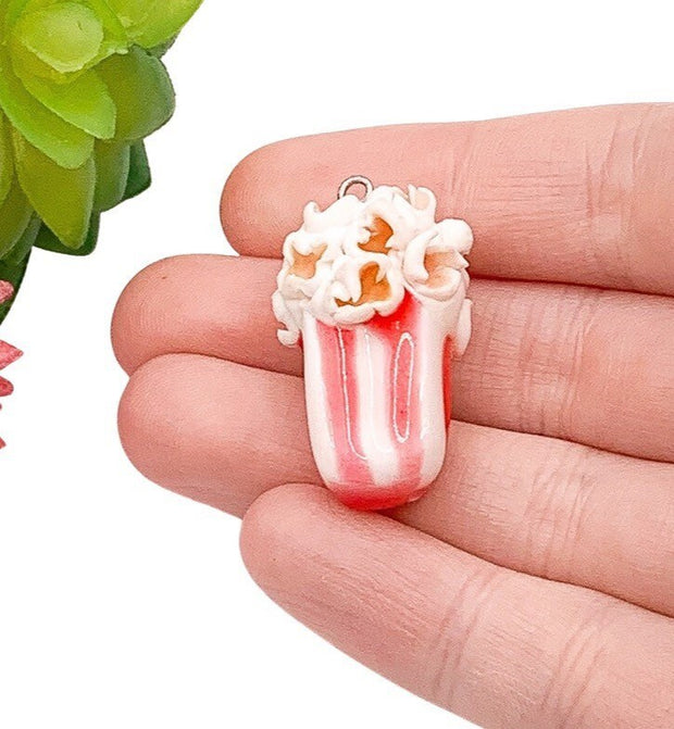 Tiny Food Charms, Foodie Jewelry, Sushi, Poutine, Bacon, Broccoli, Hotdog, Popcorn, Salad, Pancakes, Avocado Toast, Kawaii Charm, Cabochon