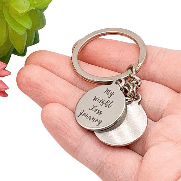 Weight Loss Keychain, Weight Loss Tracker, Weight Loss Motivation, Fitness Keychain, Workout Accessories, Gift from Personal Trainer