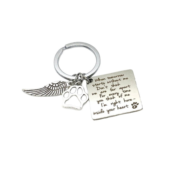 Pet Memorial Keychain, Remembrance Gift, Loss of Dog, Loss of Cat, Loss of Pet, Dog Memorial, Cat Memorial, Grieving Pet Owner Gift