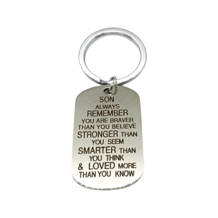 Son Keychain, Always Remember You Are Quote, Graduation Gifts, Gift from Mom, Son Keyring, Teen Keychain, High School Student Gifts