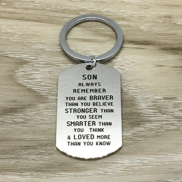 Son Keychain, Always Remember You Are Quote, Graduation Gifts, Gift from Mom, Son Keyring, Teen Keychain, High School Student Gifts