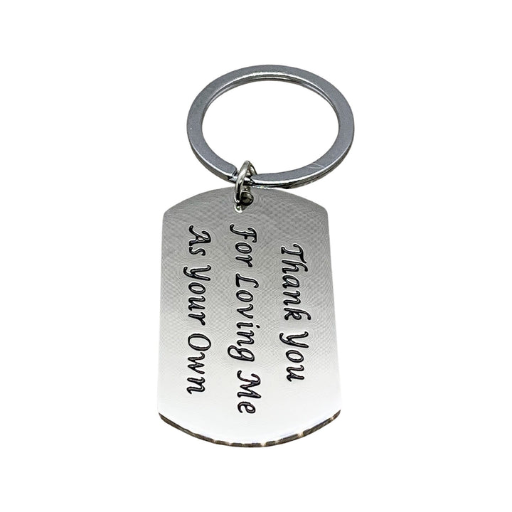 Porte-clés « Merci de m’aimer comme ta propre fille », cadeau pour belle-mère, porte-clés pour beau-père, cadeau du beau-fils, cadeau de la belle-fille