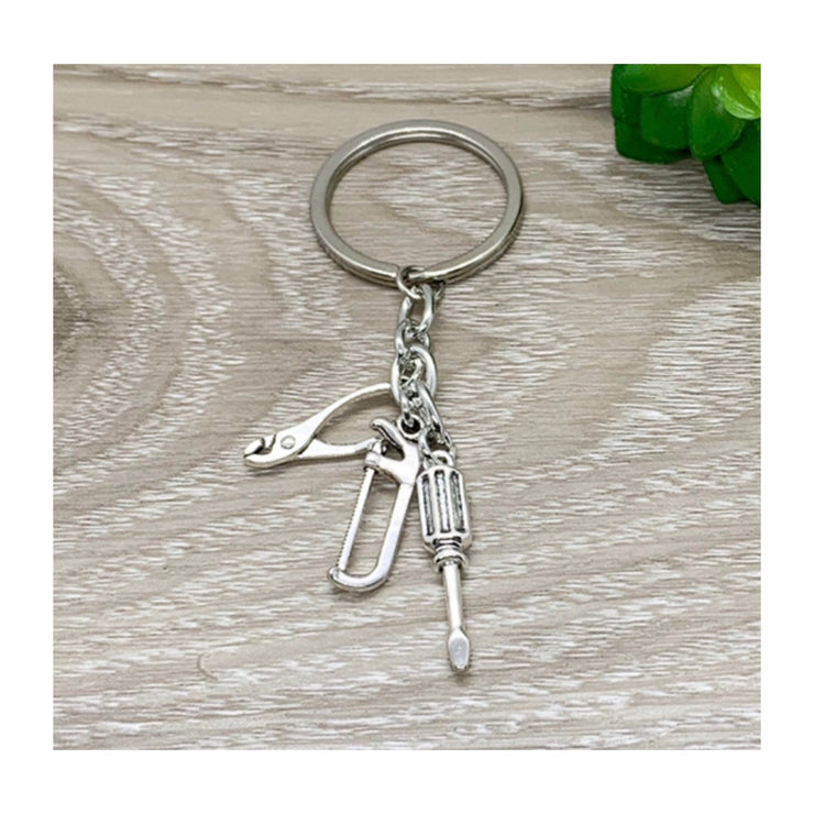 Handyman Keychain, Tools Keyring, Dad Keychain, Screwdriver Charm, Fathers Day Gift, Dad Gift, Grandpa Keychain, Gift from Son, Gift for Him