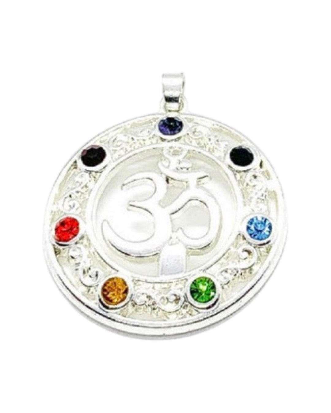 7 Chakras Charm, Yoga Charm, Yogi Charm, Om Symbol, OM Charm, Findings, Yoga Teacher Gift, Spiritual Charms