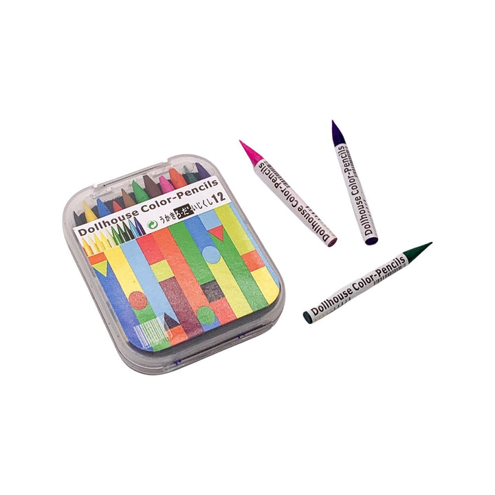 1:6 Dollhouse Miniature Crayons Set | Tiny Realistic Pencil Crayons | Doll Accessories | 1/6 Realistic Mini Colored Crayons | Replicas