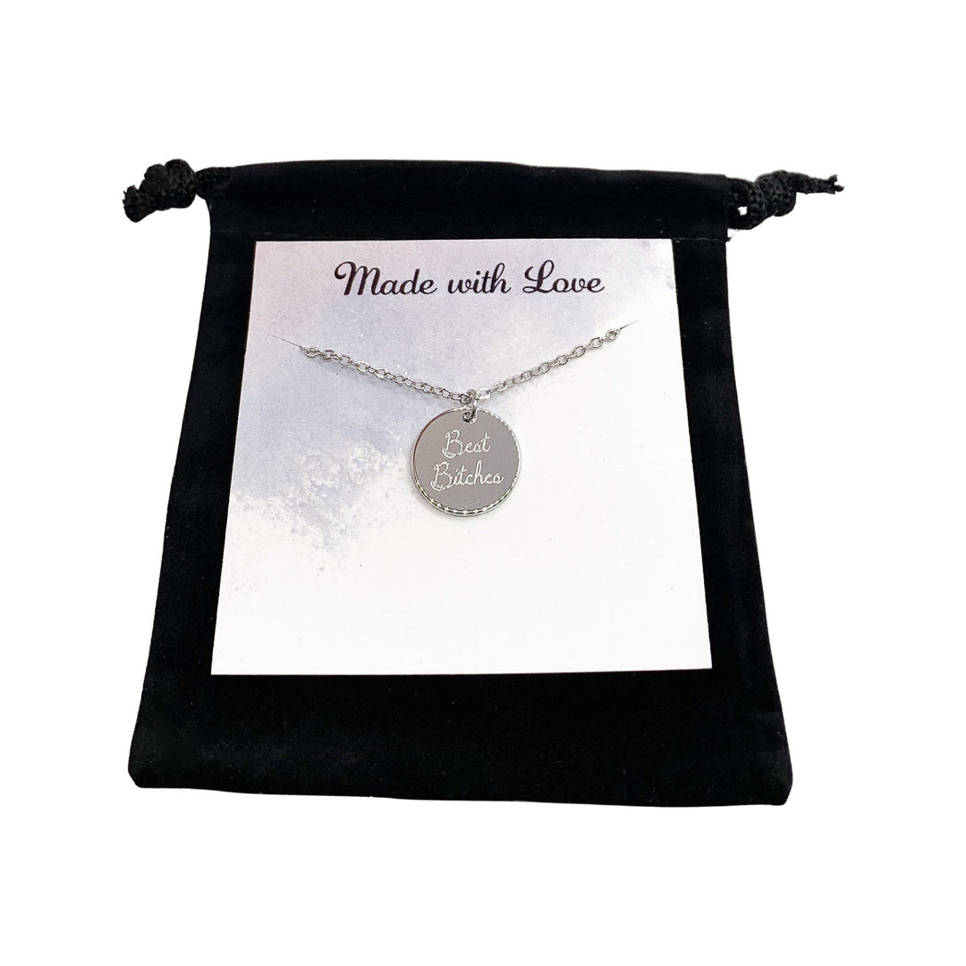 Collier « Meilleures Amies », Bijou minimaliste, Collier pour meilleure amie, Cadeau pour sœur, Collier d'amitié, Collier gravé humoristique