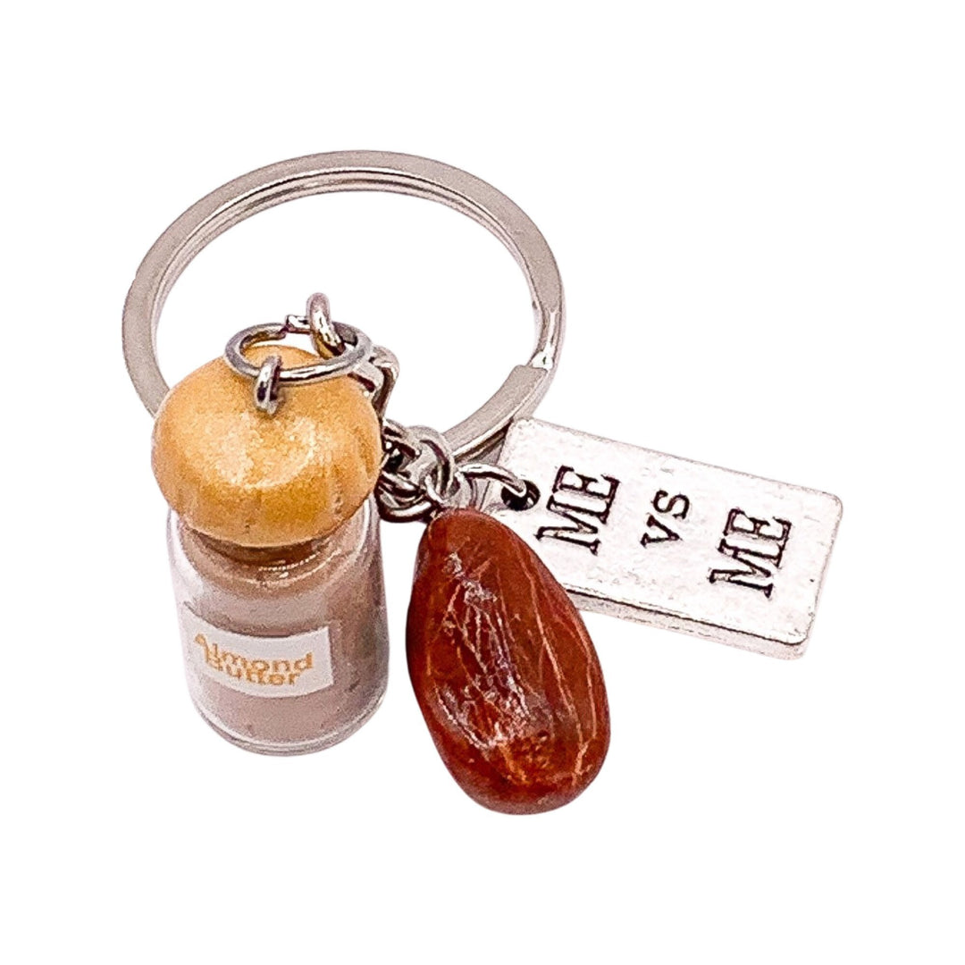 Porte-clés fitness, Moi contre Moi, Cadeau pour les amatrices de beurre d'amande, Cadeau bien-être, Cadeau inspiration sport, Cadeau coach sportif pour elle