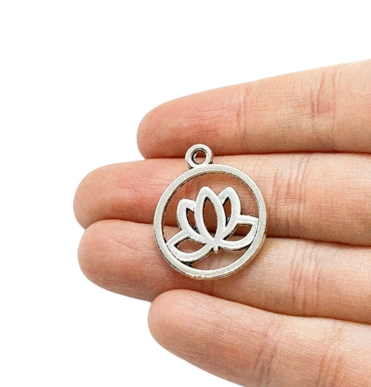 Yoga Charms, Fitness Charms, Yogi, Namaste, OHM, Yoga Pose Charms, Lotus Flower Charm, Hamsa Hand Charm, Soulful Gift, Meditation, Spiritual