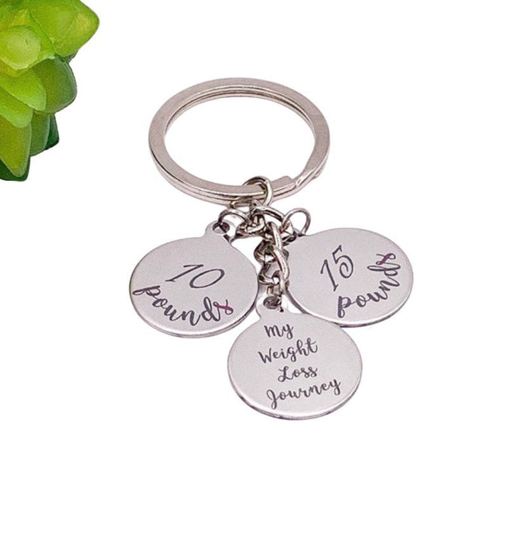 Weight Loss Keychain, Weight Loss Tracker, Weight Loss Motivation, Fitness Keychain, Workout Accessories, Gift from Personal Trainer