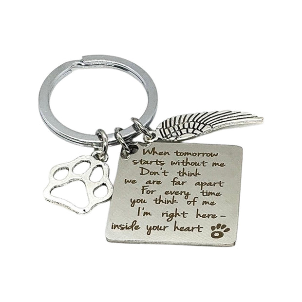 Pet Memorial Keychain, Remembrance Gift, Loss of Dog, Loss of Cat, Loss of Pet, Dog Memorial, Cat Memorial, Grieving Pet Owner Gift