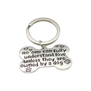 Dog Owner Keychain, Dog Bone Keyring, Owned By a Dog, Dog Lover Gift, Doggie Quote, Doggy Keychain, Dog Mom Gift, Fur Mama Gift