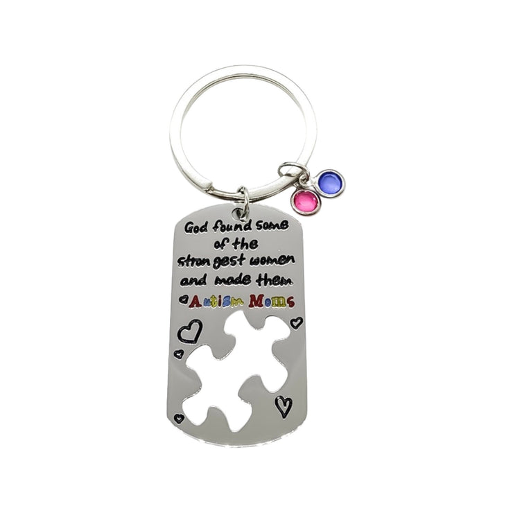 Autism Awareness Gift, Autistic Mother Keychain, Gift from Child, Jigsaw Puzzle Pendant, Mother Gift, Holiday Gift for Mom, Birthday Gift