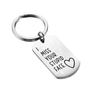 I Miss Your Stupid Face Keychain, Funny Friendship Keychain, Best Bitches Gift, Gift for Best Friend, Humorous Birthday Gift for Her, Sister