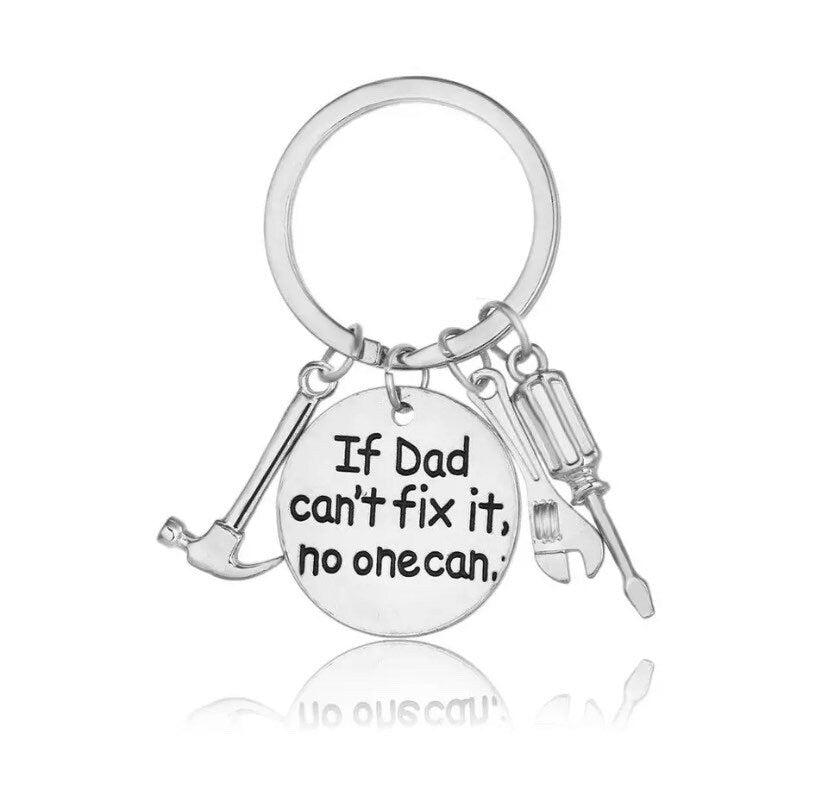Cadeau pour la fête des pères, porte-clés « Si papa ne peut pas le réparer », cadeau pour papa, porte-clés pour grand-père, cadeau des enfants, cadeau pour grand-père, cadeau pour lui