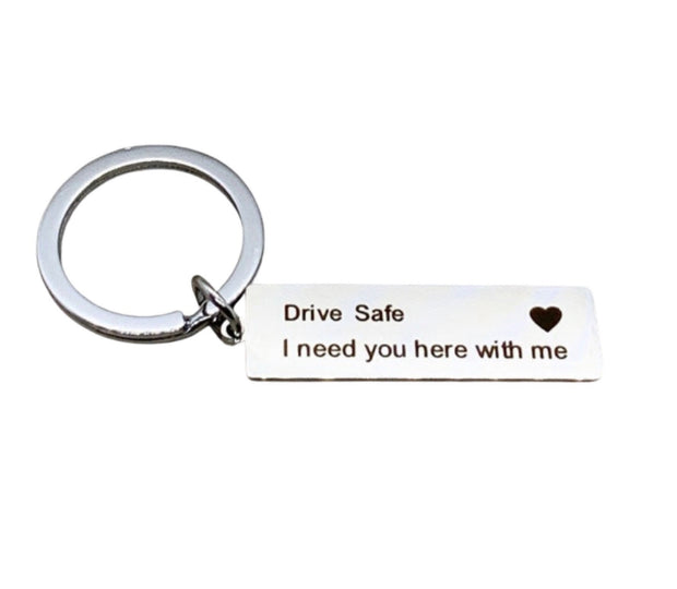 Drive Safe Keychain, Driver Keyring, Husband Keychain, Gift for Him, New Driver Gift, Trucker Gift, Gift for Truck Driver, Gift for Dad