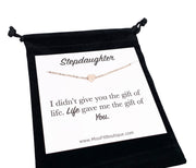 Stepdaughter Necklace, Tiny Heart Necklace, Meaningful Gift, Gift from Step Mom, Blended Family Gift, Birthday Gift, Stepdaughter Graduation