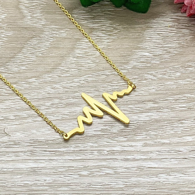 Stepdaughter Gift, Stepmother Gift, EKG Heartbeat Necklace, Blended Family Gift, Stepdaughter Jewelry, Half-Sister Gift, Stepsister Gift