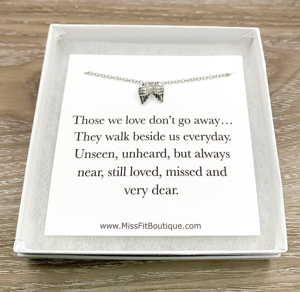 Tiny Angel Wings Necklace, Infant Loss, Stillborn, Grief Jewelry, Loss of a Parent, Miscarriage Necklace, Loss of a Child, Remembrance Gift