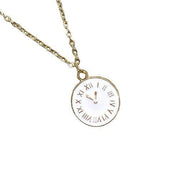 Tiny Gold Clock Necklace, Pocket Watch Pendant, Minimalist Geometric Jewelry, Dainty Necklace, Inspirational Gifts, Gift for Her, Birthday