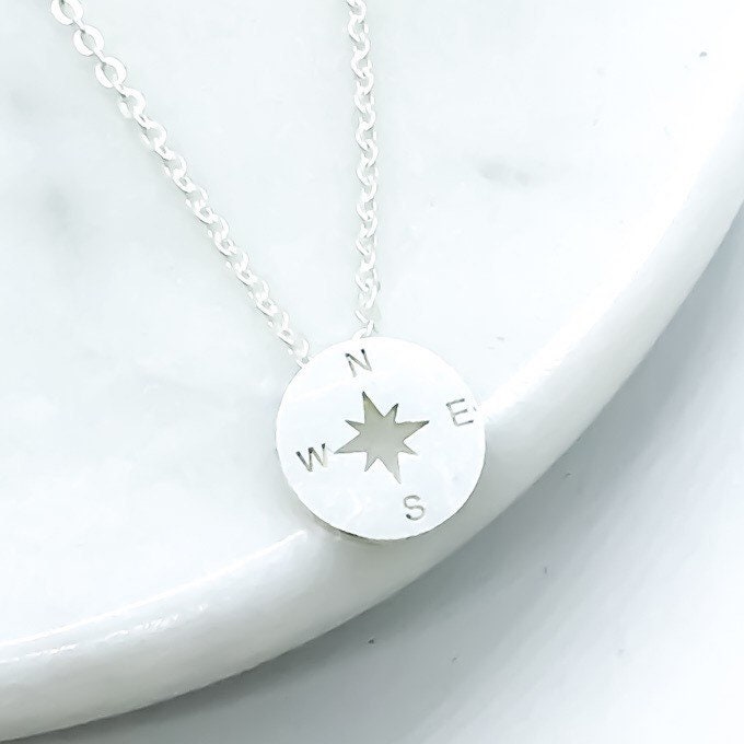 Collier Boussole Mini, Citation « Peu importe où », Collier Meilleures Amies, Cadeau d'Amitié, Cadeau d'Anniversaire d'une Amie, Cadeau pour une Meilleure Amie, Cadeau de Fêtes