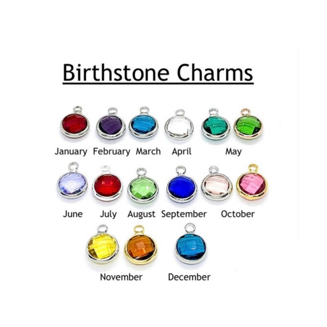 Add On Birthstone, Birthstone Bead Charm, 1X0.8cm