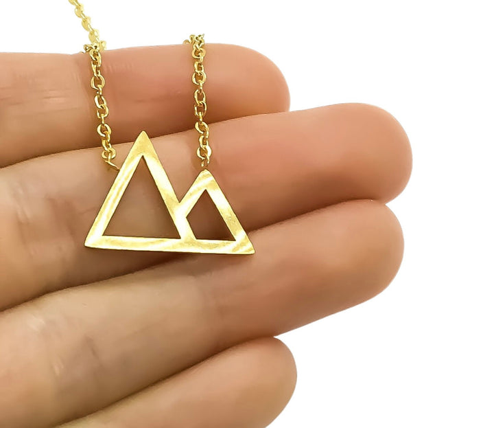 Collier Sommets de Montagne, Bijou de Plein Air, Bijou Délicat, Cadeau de Départ pour une Amie, Collier Minimaliste, Cadeau Aventure, Cadeau de Noël