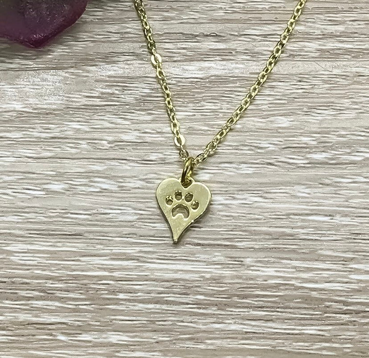 Collier avec petite empreinte de patte, Collier pour amoureux des chiens, Cadeau pour amoureux des chats, Cadeau pour propriétaire de chien, Cadeau pour maman de chat, Cadeau commémoratif pour chat, Souvenir de deuil animalier