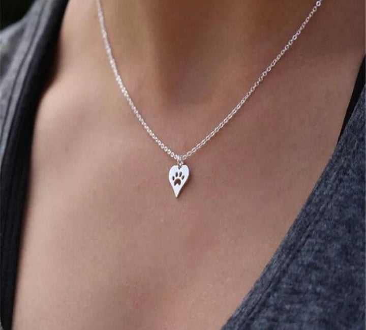 Collier avec petite empreinte de patte, Collier pour amoureux des chiens, Cadeau pour amoureux des chats, Cadeau pour propriétaire de chien, Cadeau pour maman de chat, Cadeau commémoratif pour chat, Souvenir de deuil animalier
