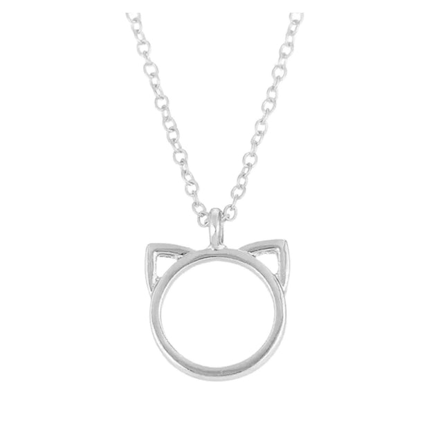 Cat Lover Necklace, Cat Ears Pendant, Gift for Cat Owner, Crazy Cat Lady Necklace, Cat Mom Gift, Loss of Cat Keepsake, Remembrance Gift