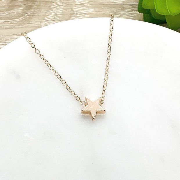 Tiny Star Necklace, Dainty Star Pendant, Layered Necklace, Minimalist Jewelry, Delicate Necklace, Little Girl Necklace, Stocking Stuffers