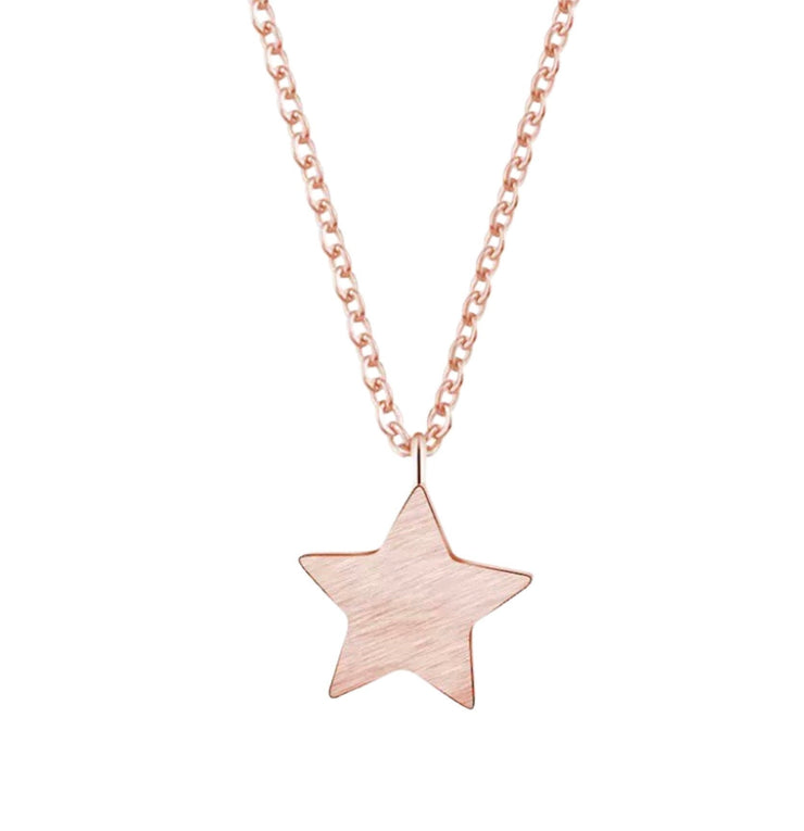 Star Necklace Rose Gold, Dainty Star Necklace, Celestial Jewelry, Astronomy Necklace, Solar System Jewelry, Gift for Friend,Women Necklace