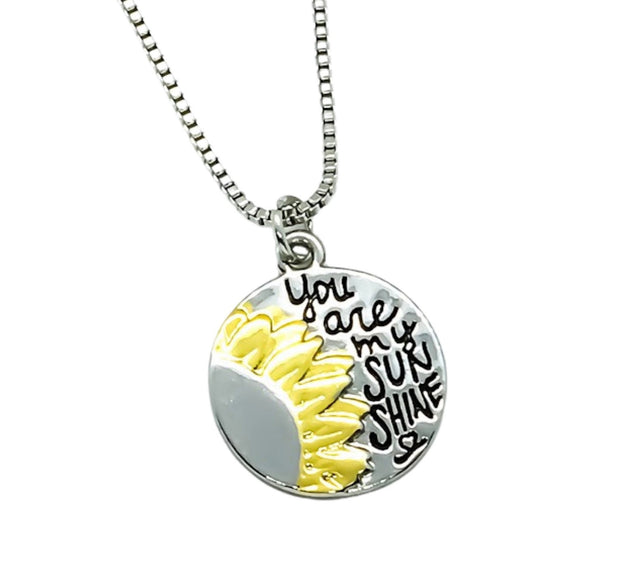 You Are My Sunshine Necklace, Sunflower Necklace, Celestial Jewelry, Dainty Necklace, Meaningful Jewelry, Gift for Daughter, Granddaughter