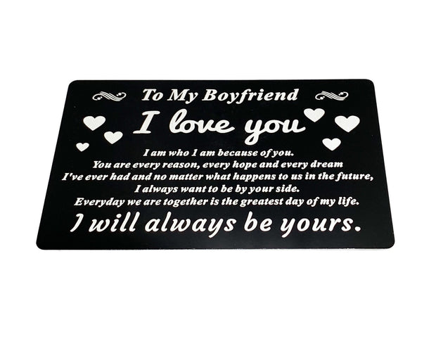 I Love You Quote, Romantic Boyfriend Wallet Card, Gift from Girlfriend, Anniversary Gift, Gift for Boyfriend, Sentimental Gift, Gift for Him