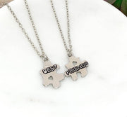 Best Friends Necklaces for 2, Matching Puzzle Necklace Set, Friendship Necklaces, Gift for Best Friend, Friends Forever Gift for Her